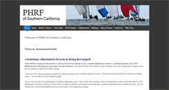 Desktop Screenshot of phrfsocal.org